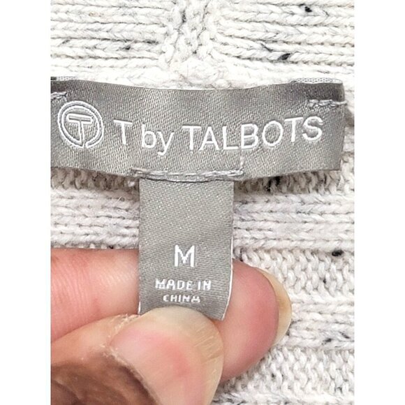 Talbots Women's Open-Front Speckled Cardigan With Zippered Sides - Picture 10 of 12